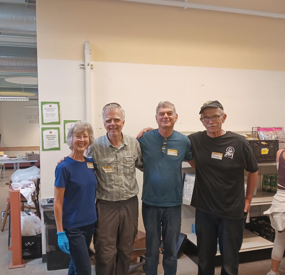Bob Knott & Zen friends volunteer at Metro Caring food bank