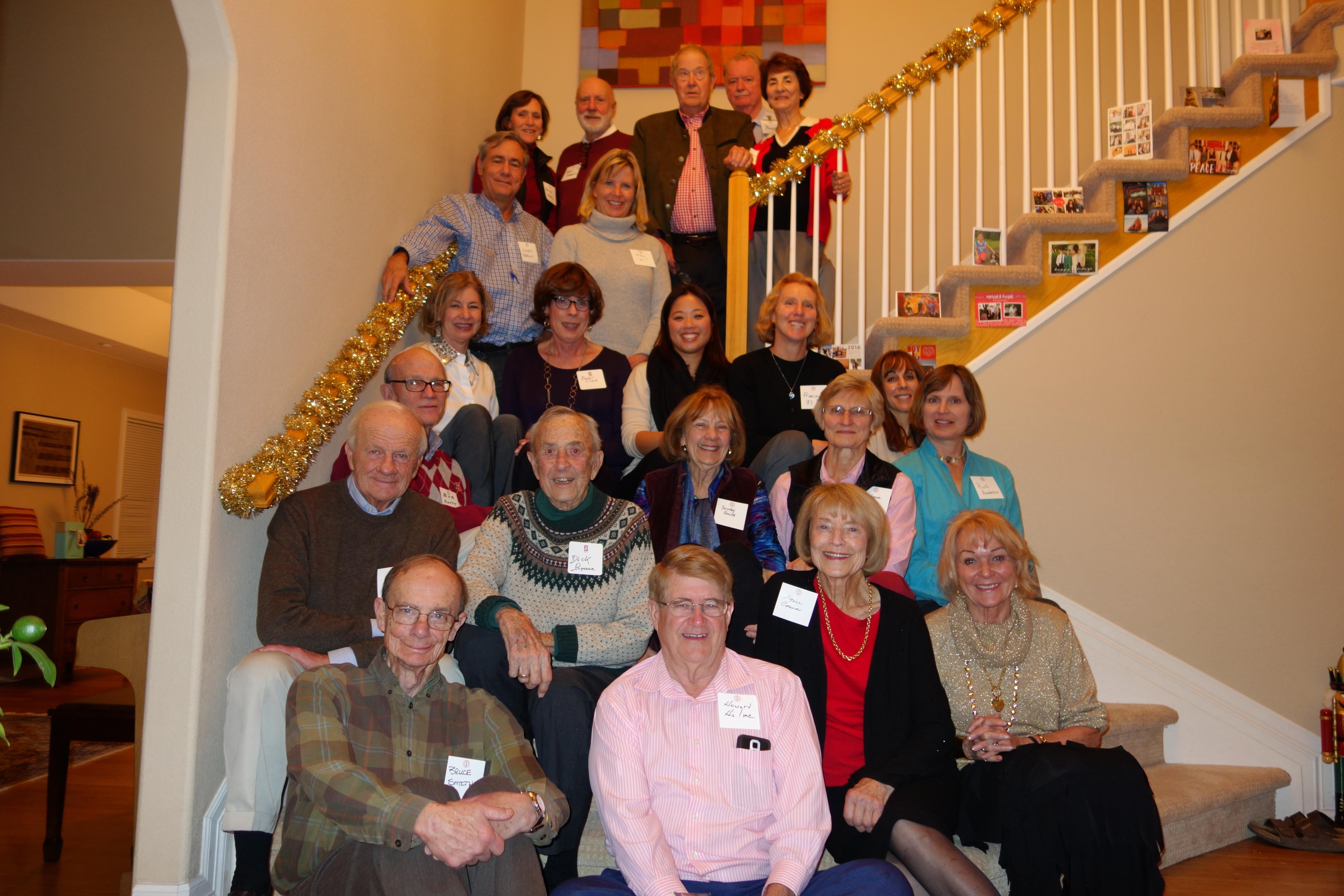 Bob K. (left center) & his book club gather for annual book selection event